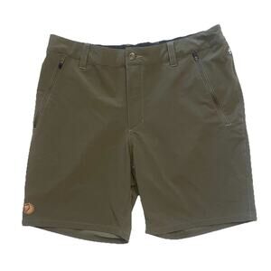 Fjallraven Abisko Trail Stretch Shorts Mens Size 38 Laurel Green Outdoor Hiking
